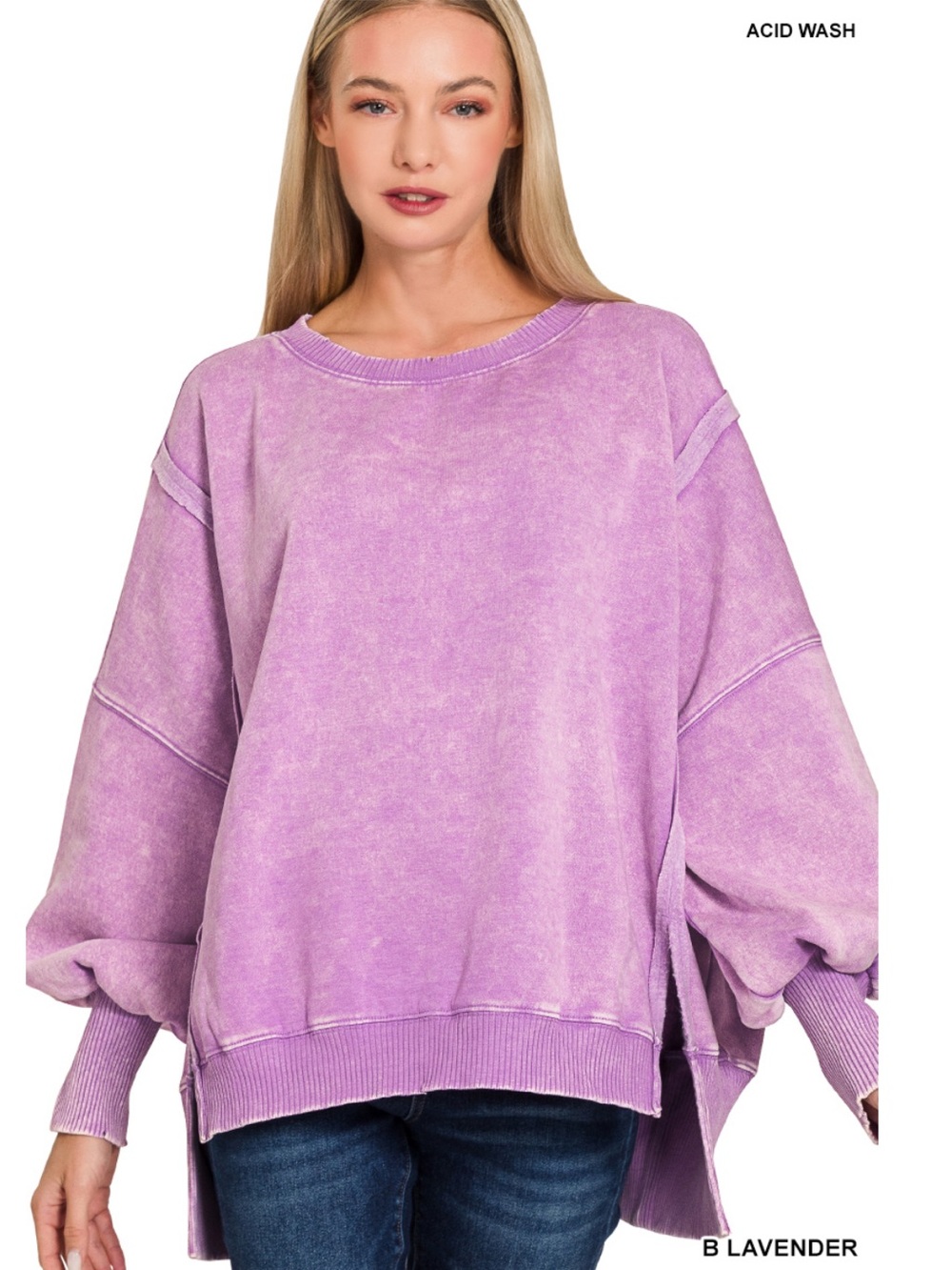 ZF59–🤎🩷🧡 (17 COLORS) ZENANA “CAMDENS” OVERSIZED CREWNECK - Picture 7 of 16